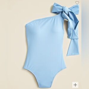 J-Crew Bow one-shoulder one-piece Swimsuit plus size 22